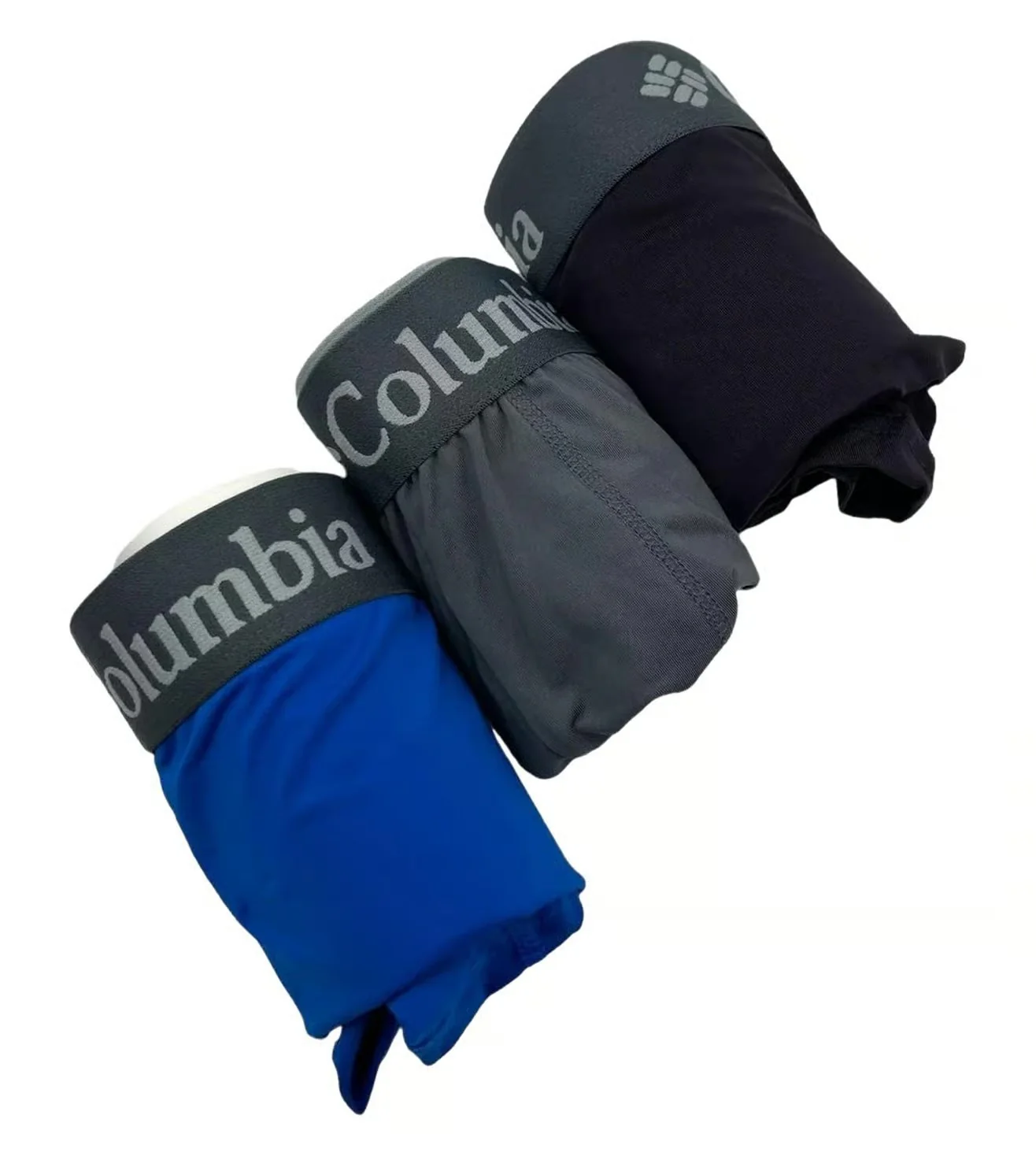 BOXER MASCULINO COLUMBIA ALLOVER MESH 3 PACK SOLID BOXER BRIEF